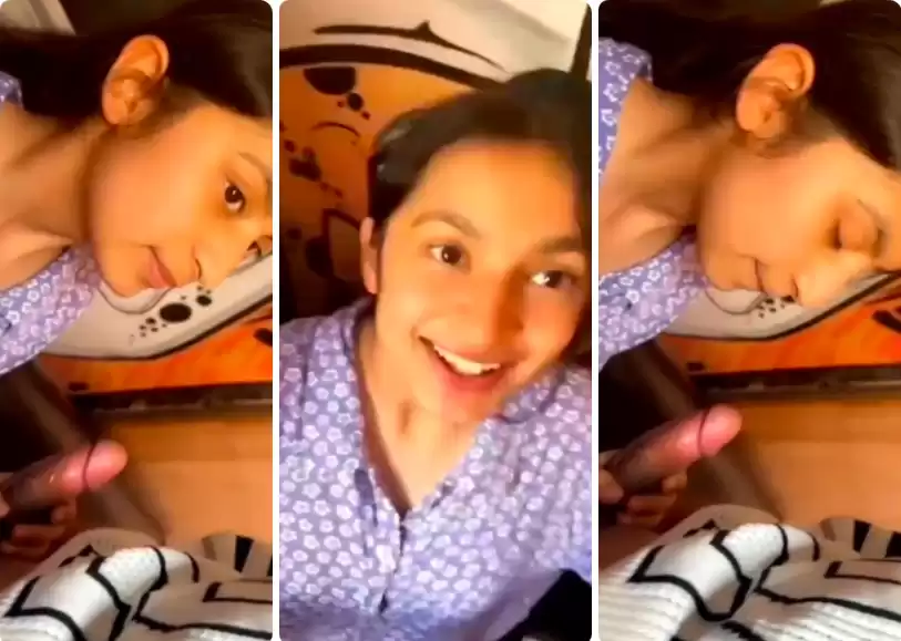 Beautiful Desi GF Coaching Classes Bunk Giving Amazing Blowjob