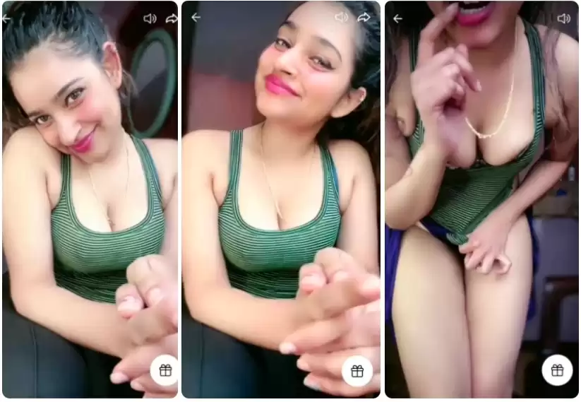 SHANAYA Beautiful Insta Reel Queen Latest Most Exclusive 4Min+ Tango Live Boobs Popping Out Showing Nipples Stripping Bottomless