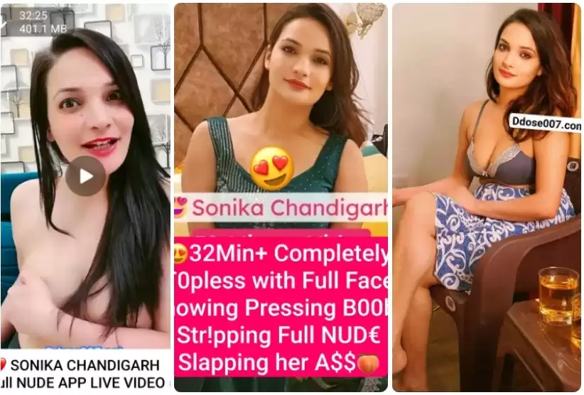 SONIKA CHANDIGARH Full NUDE 32Min+ Paid App LIVE Completely Topless with Full Face Clear Audio Showing Nipples Pressing Boobs Stripping Full NUDE Slapping her ASS