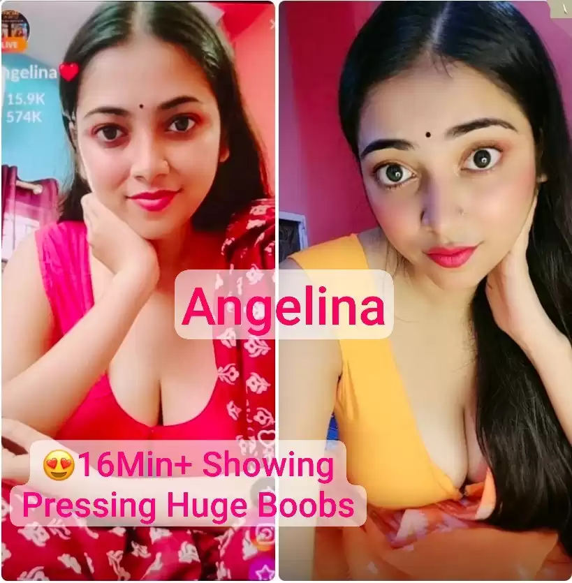 Insta Model Anjali Aka Angelina Nude Tango16Min+ Premium Live NUDE Showing Pressing Huge Boobs