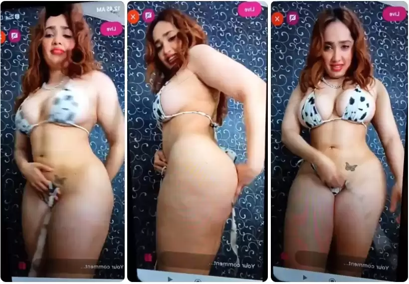 ADITI MISTRY NUDE Panty Stripping New 20Min+ LIVE with Full Face Clear Audio Pussy Slip, Full ASS on Display Licking her Huge Boobs