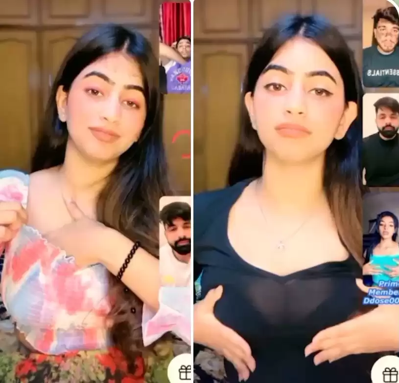 MUSKAN SHARMA 7Min+ Tango Live Dare Challenge Playing with her Nipples & Boobs Pressing with Full Face & Clear Audio