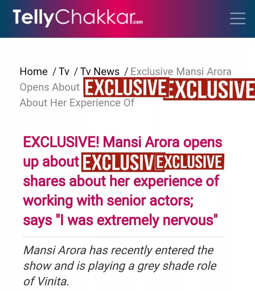 MANSI ARORA Famous TV Serial Actress Nude Tango 7Min+ Premium Live Masterbating Showing her Boobs ,Pussy Rubbing with Face & Clear Audio