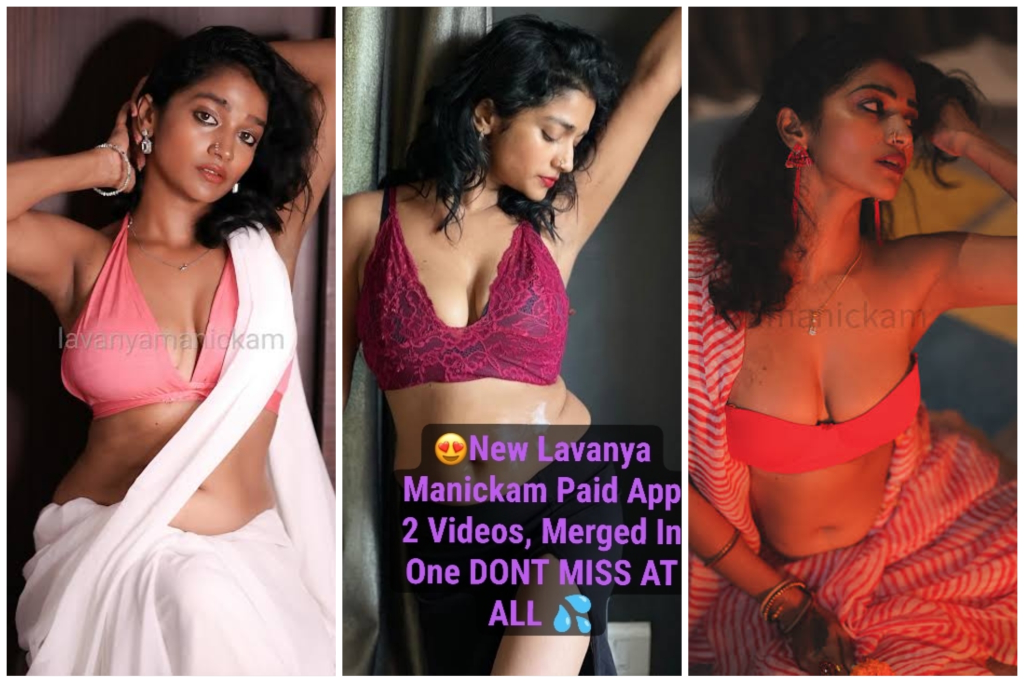 Lavanya Manickam Latest Paid App 2 Videos Merged In One WITH BF