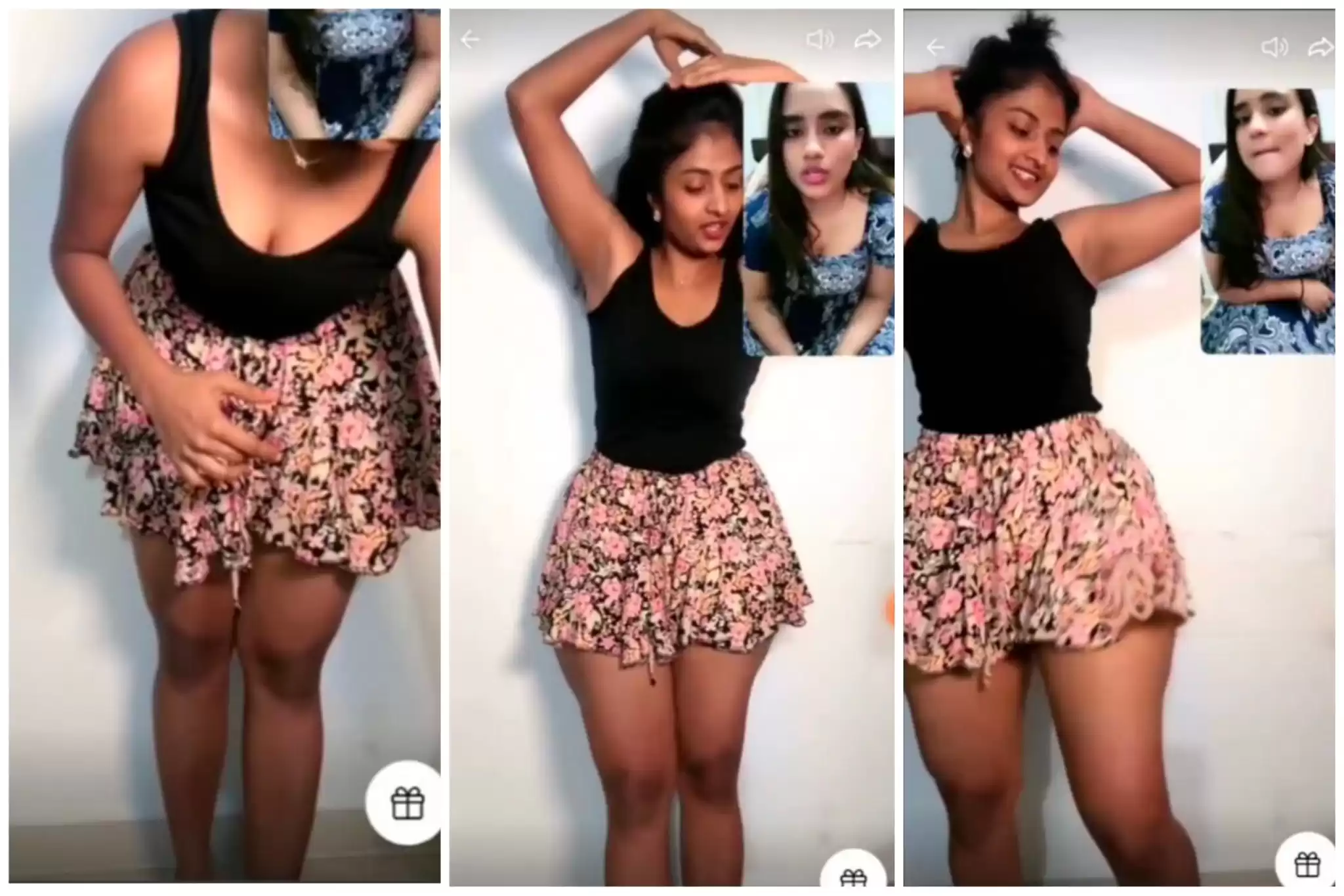 Dusky Telegu Tango Model Showing Armpits And Thighs