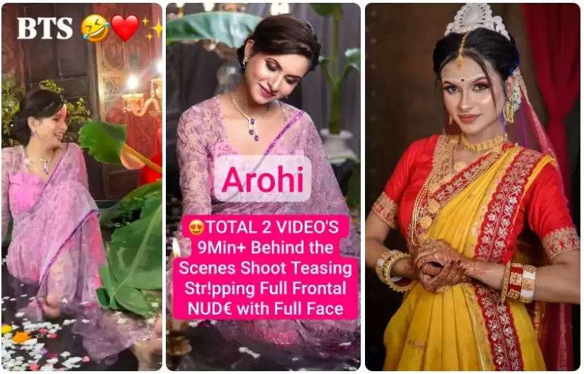 Uttara Karar Aka Arohi Behind the scene Shoot Teasing Stripping Full Frontal NUDE with Full Face