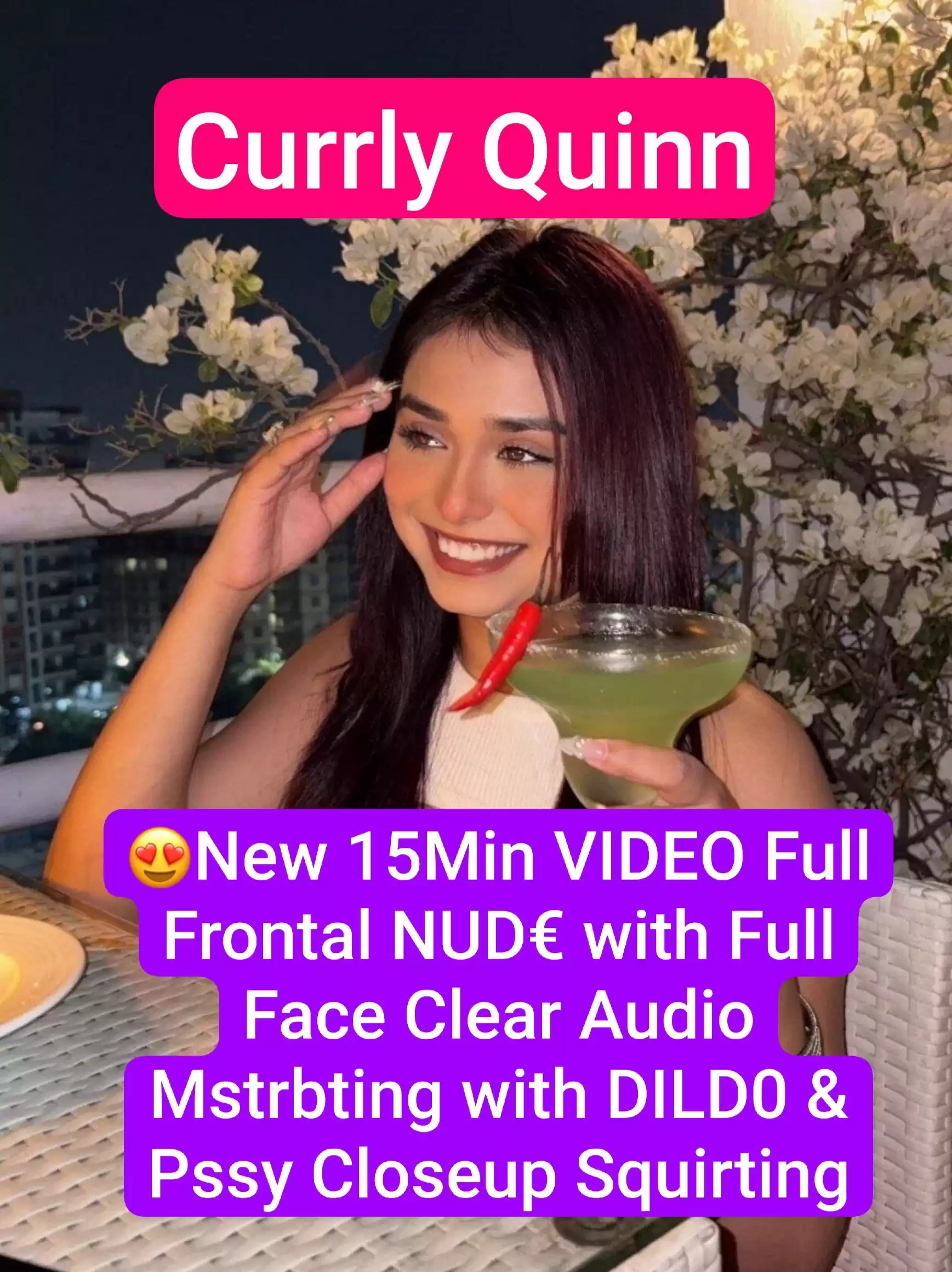 Currly Quinn New 15Min Premium Live FULL FRONTAL NUDE With Full Face Clear Audio Masterbating with DILDO & Pussy Closeup Squirting