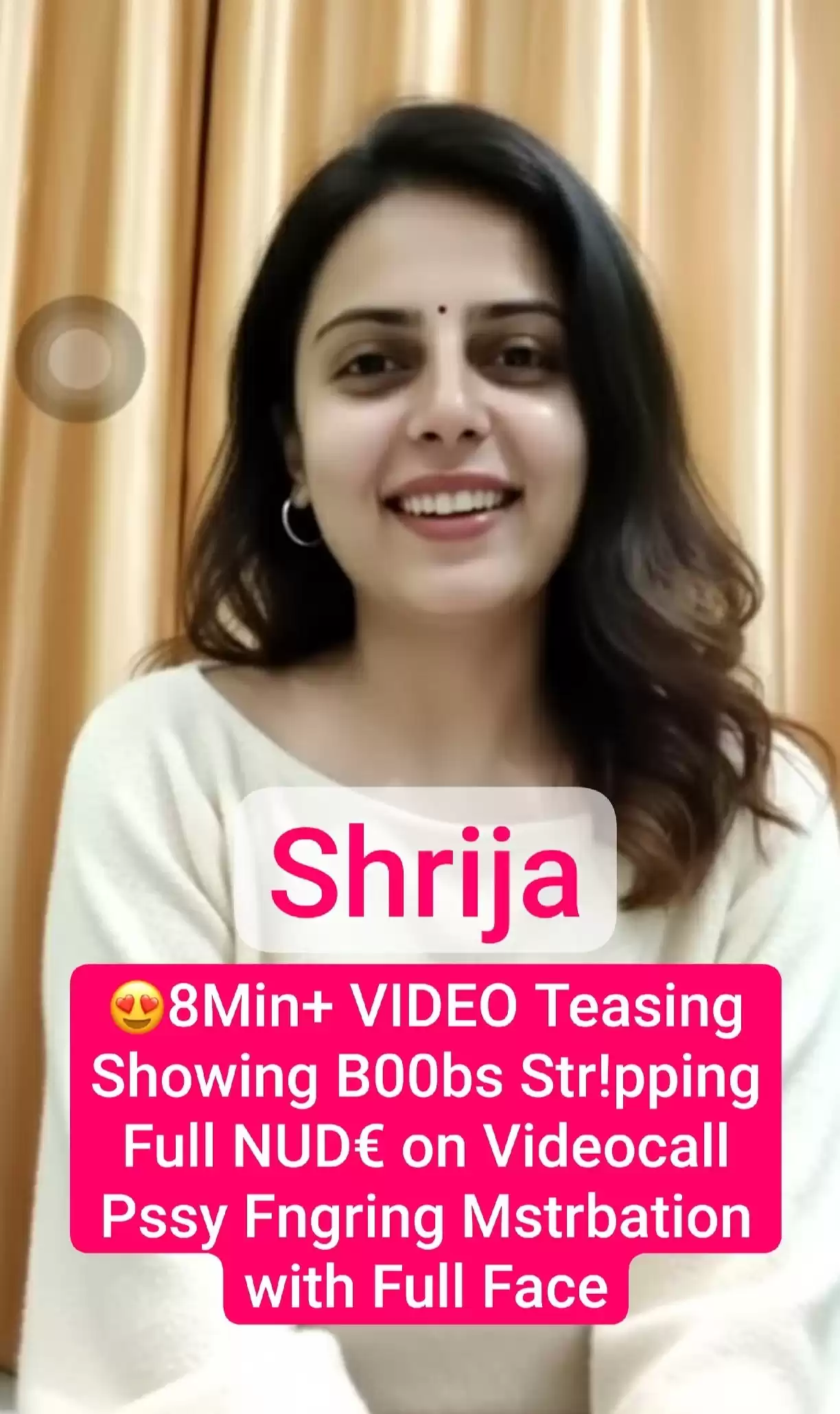 SHRIJA Beautiful Instagram Model 8Min+ Nude Chamet Live Teasing Showing Boobs Stripping Full NUDE on Videocall & Pussy Fngring Masterbation with Full Face