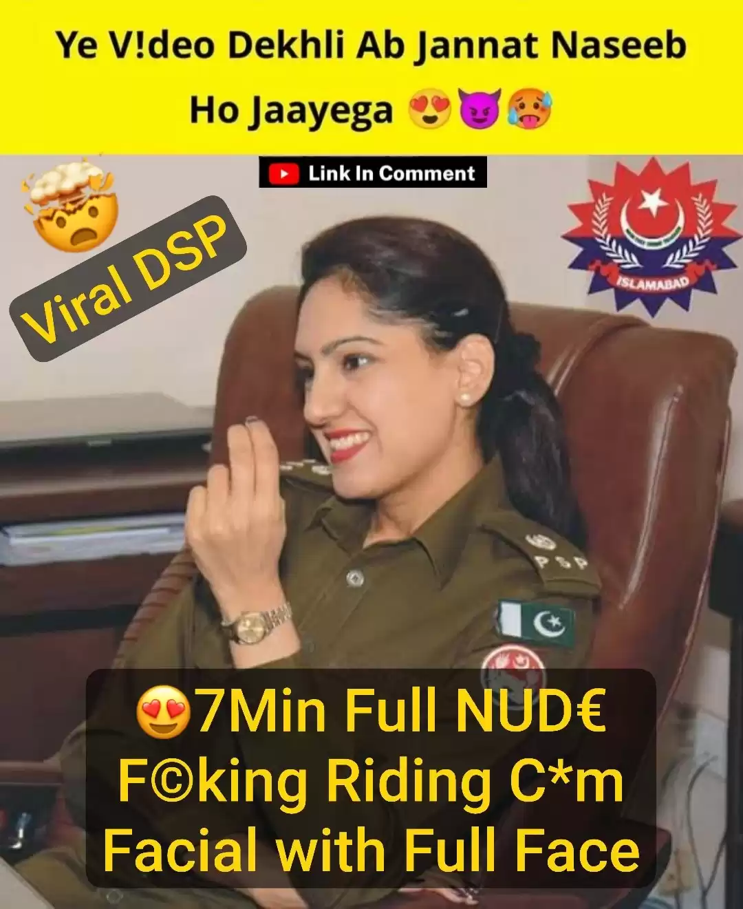 Beautiful Pakistani DSP  Viral 7Min VIDEO Full NUDE Fucking Riding & Cum Facial with Full Face