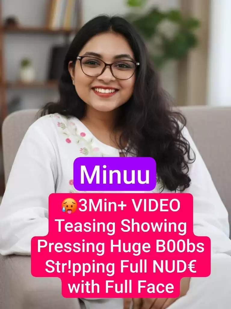 MINUU Innocent Looking Chashmish Girl Nude 3Min+ Chamet Live Showing Pressing Huge Boobs & Stripping Full NUDE with Full Face