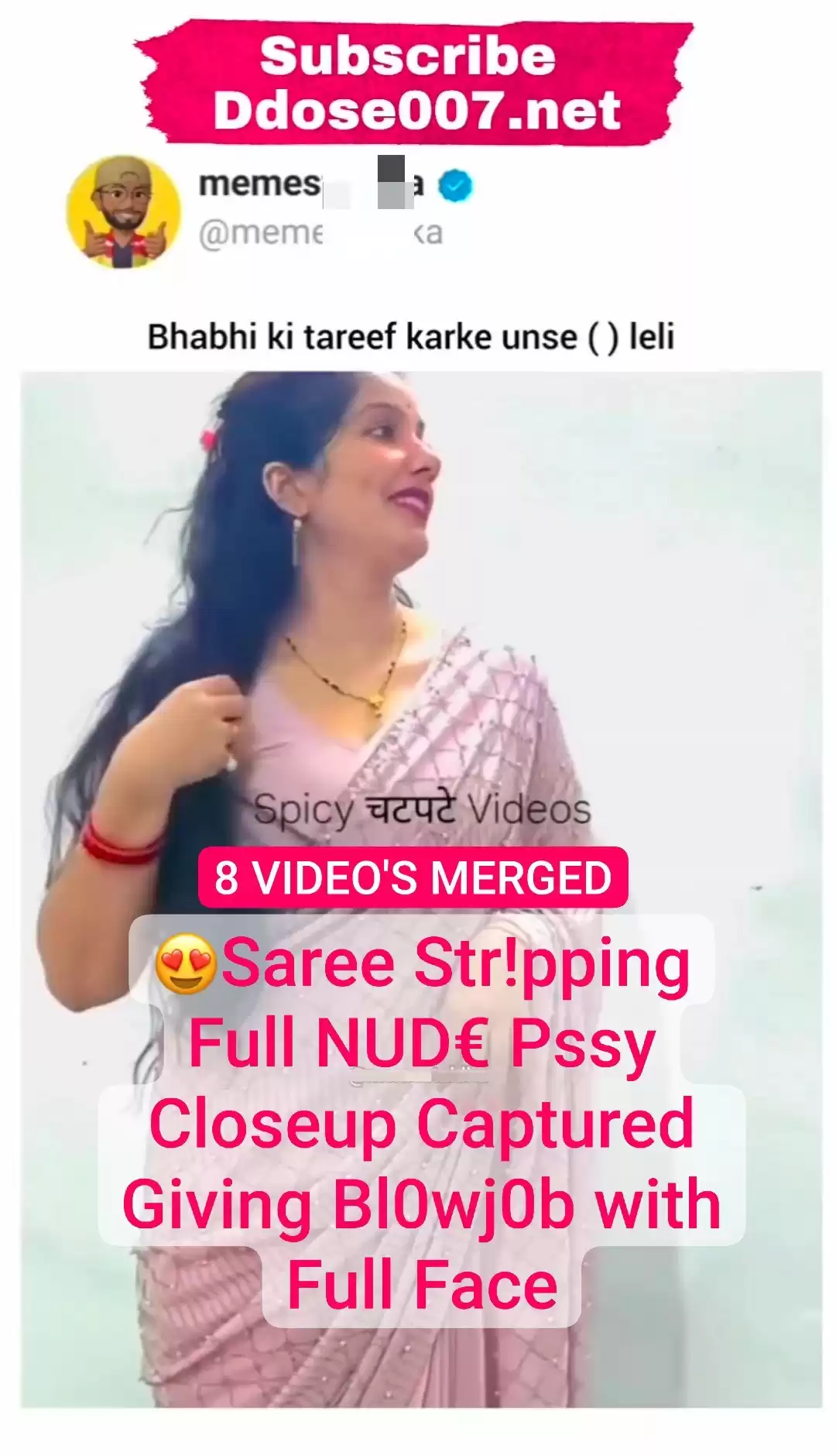 Beautiful Desi Bhabhi XXX Viral Total 8 VIDEO’S MERGED Saree Stripping Full NUDE Pussy Closeup Captured Giving Blowjob with Full Face