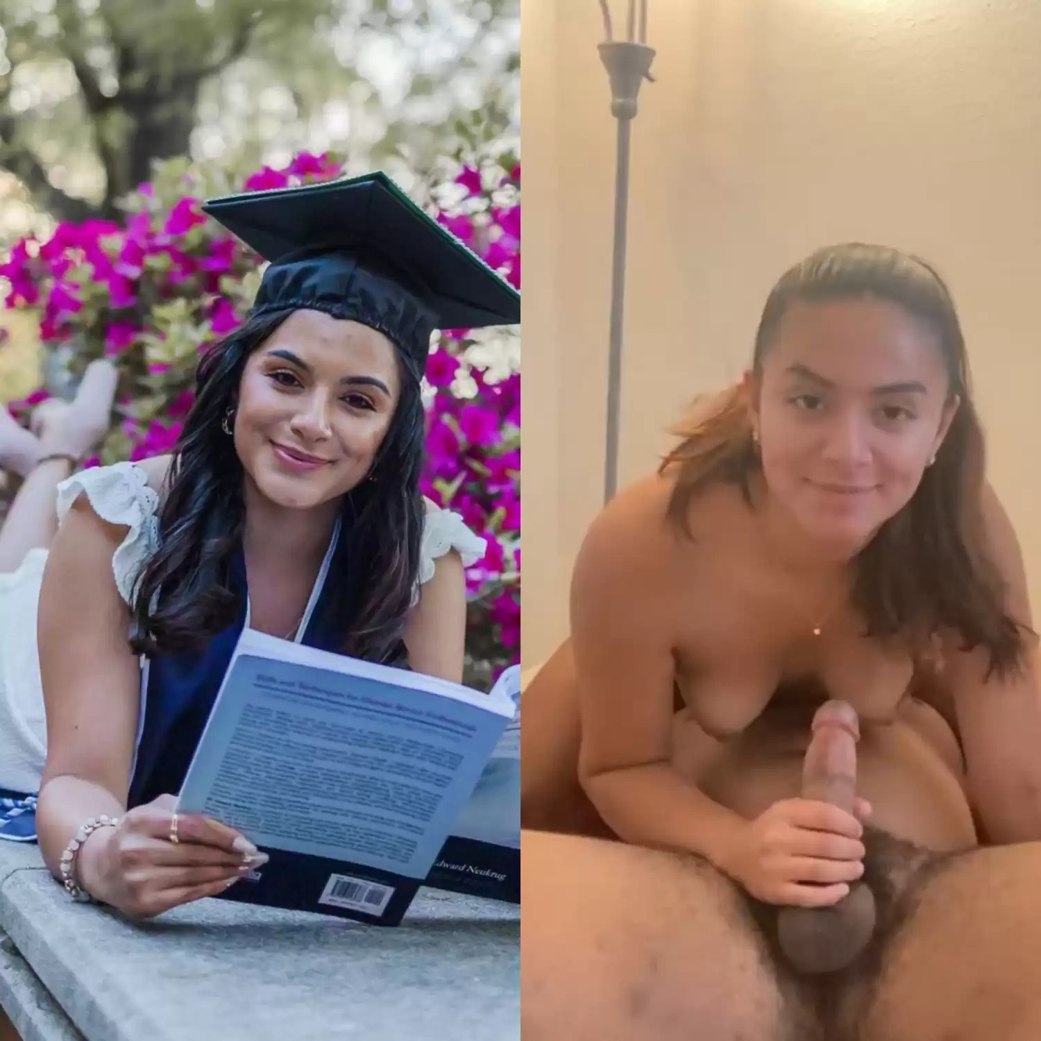 Beautiful University Topper Total 2 VIDEO’S MERGED Giving Amazing Blowjob with Hot Expressions