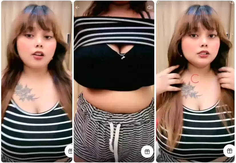 AMEHAA Beautiful Big Boobie Instagram Influencer Nude Tango 5Min+ Live Dancing Teasing Stripping Full NUDE with Full Face Huge Boobs Pressing Slapping her ASS