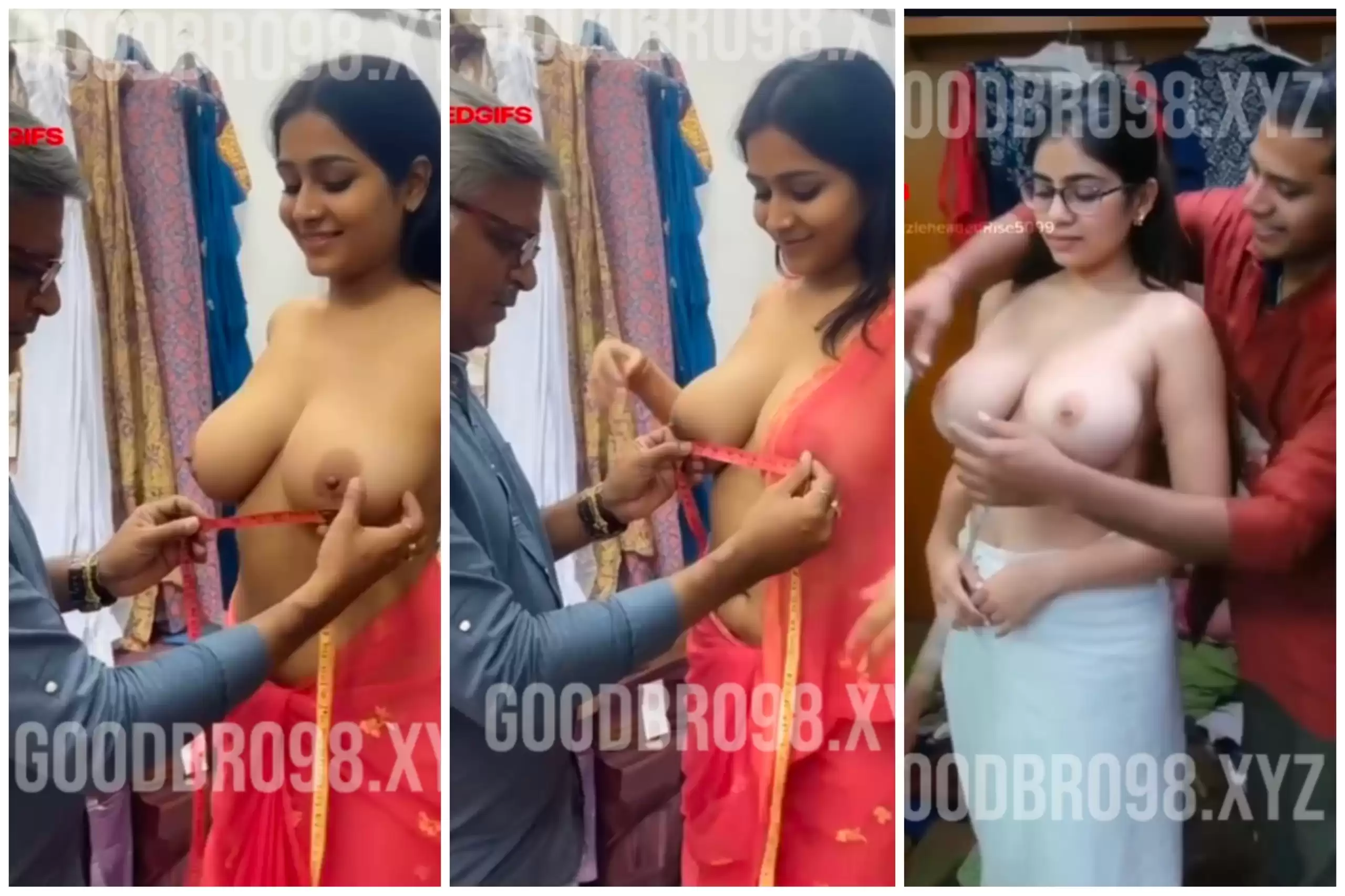 Buddha Tailor Taking Measurement Of Bhabhi Ji