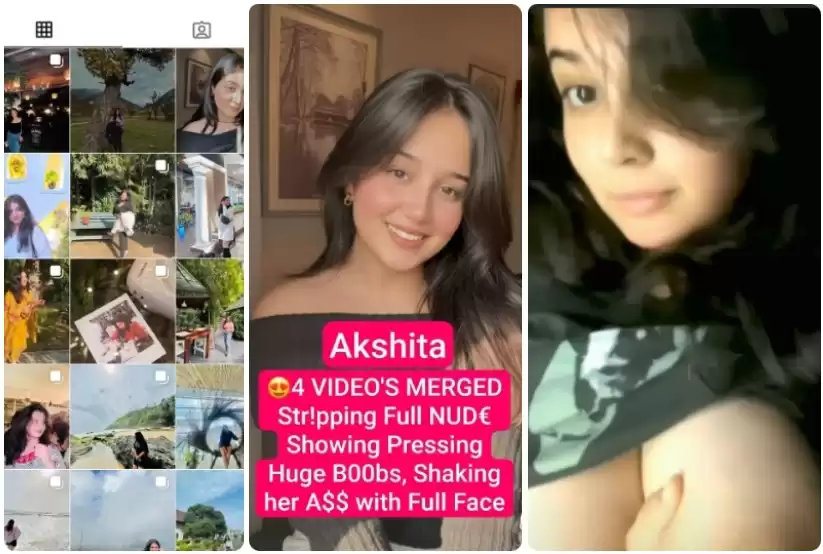 AKSHITA SHARMA Famous Influencer Snapchat Premium Exclusive 4 VIDEO’S MERGED Stripping Full NUDE Pressing Huge Boobs & Shaking her ASS With Full Face