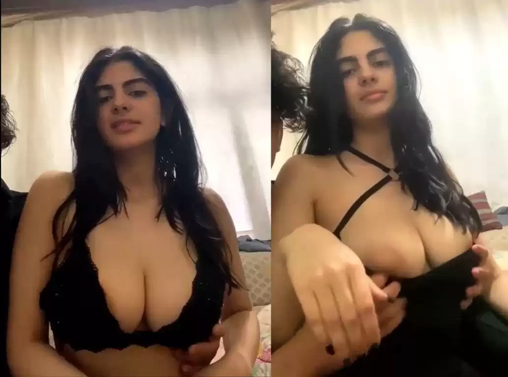 Beautiful Model Sifa Malhotra Huge Boobs Revealed & Played by Boyfriend Hard Pressed During Live with Full Face
