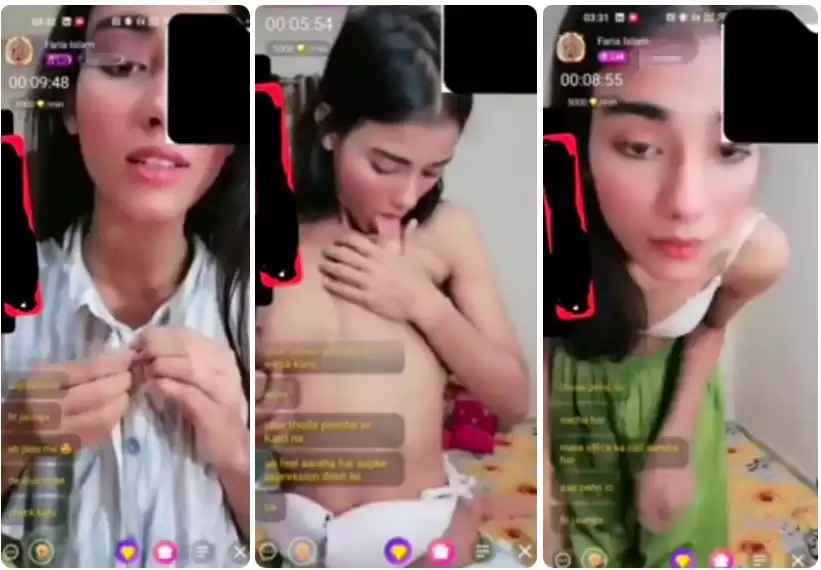 Beautiful Petite Tiktoker FARIA Nude Chamet 6Min+ VIDEO Stripping Full NUDE with Full Face Boobs Pressed Licking & Pussy Closeup Masterbation