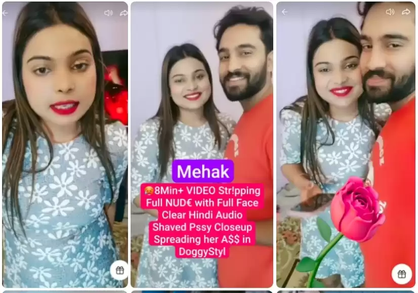 MEHAK Beautiful Instagram Model Nude Tango Live 8Min+ VIDEO Stripping Full NUDE with Full Face Clear Hindi Audio Boobs Pressing, Shaved Pussy Closeup Spreading her ASS in DoggyStyl