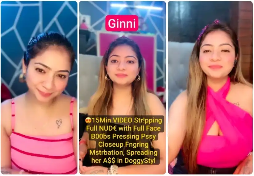 GINNI Beautiful Instagram Model 12Min Tango Live Stripping Full NUDE with Full Face Boobs Pressing Pussy Closeup Fingering Masterbation, Spreading her ASS in DoggyStyl