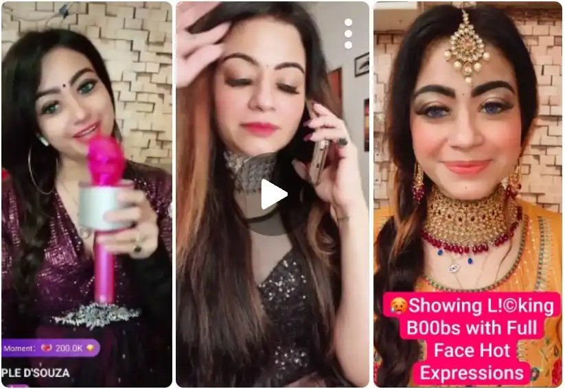 Famous Insta Influencer Chamet Exclusive Premium Live Showing Licking Boobs with Full Face Hot Expressions