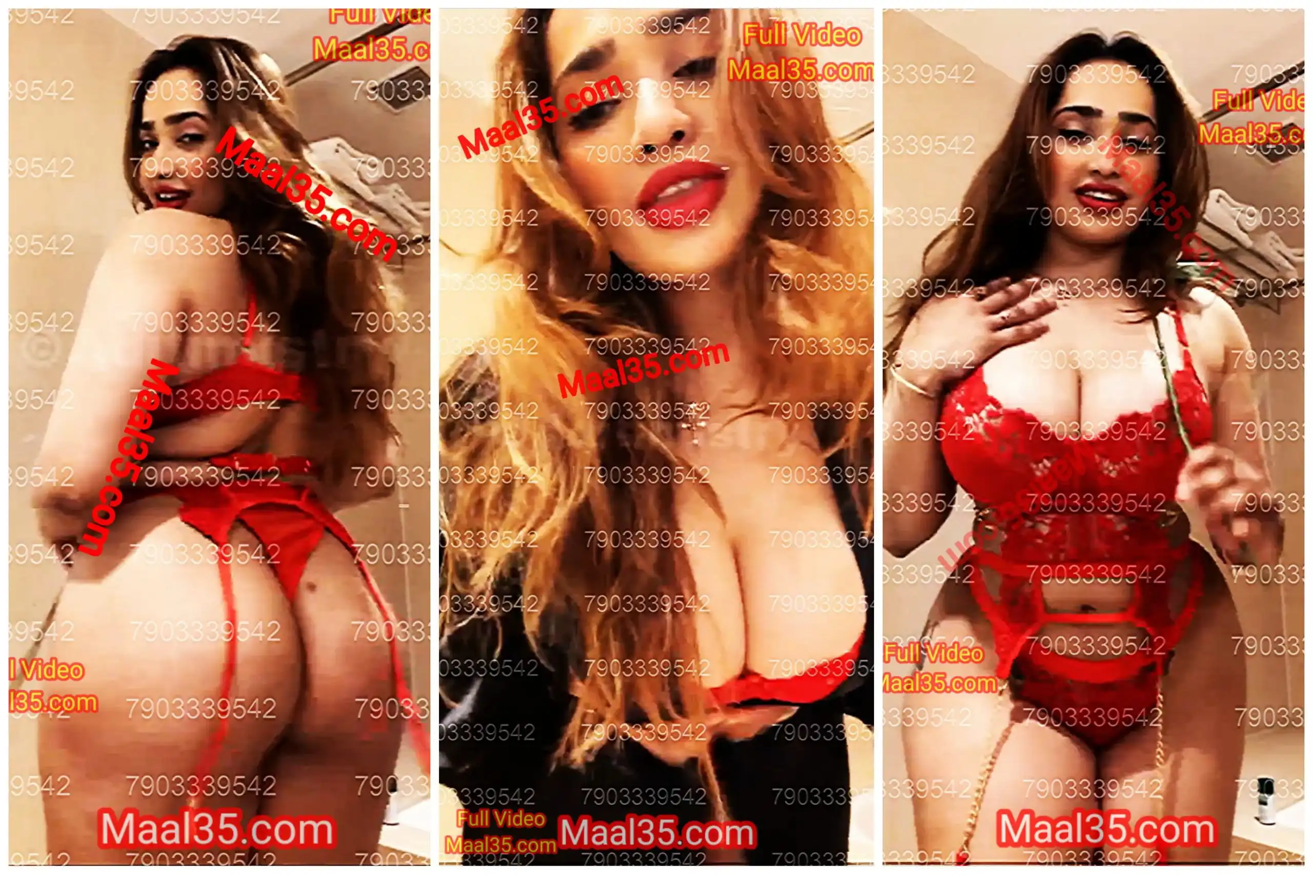 Aditi Mistry New Red Lingerie Premium Live