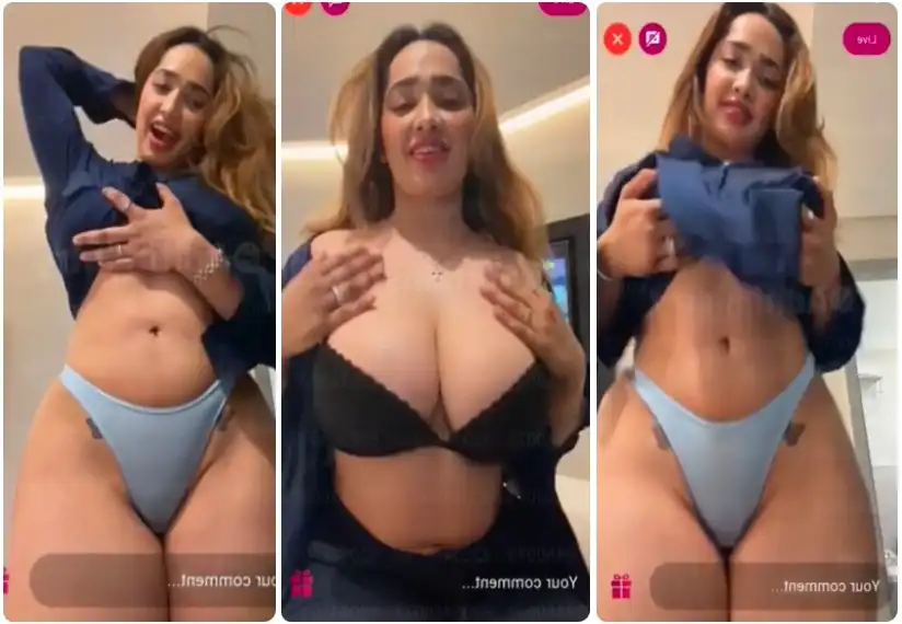 ADITI MISTRY Bra Remove Huge Boobs Pressing NUDE Stripping Pussy Teasing LIVE  with Full Face Clear Audio