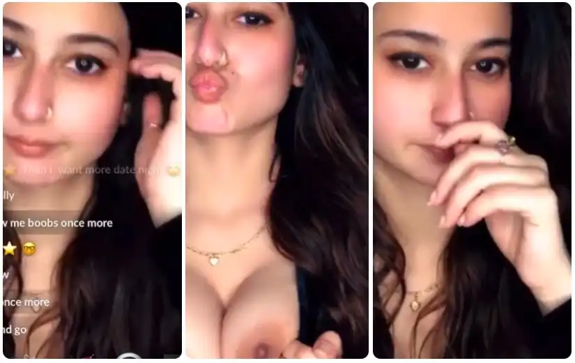 KIARA Beautiful Insta Influencer Tango Live 5Min Video Teasing Showing Boobs with Full Face Giving Kisses
