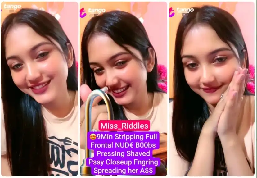 Miss_Riddles Beautiful Model Nude Tango 9Min Premium Live Stripping Full Frontal NUDE Boobs Pressing Shaved Pussy Closeup Fingering & Spreading her ASS