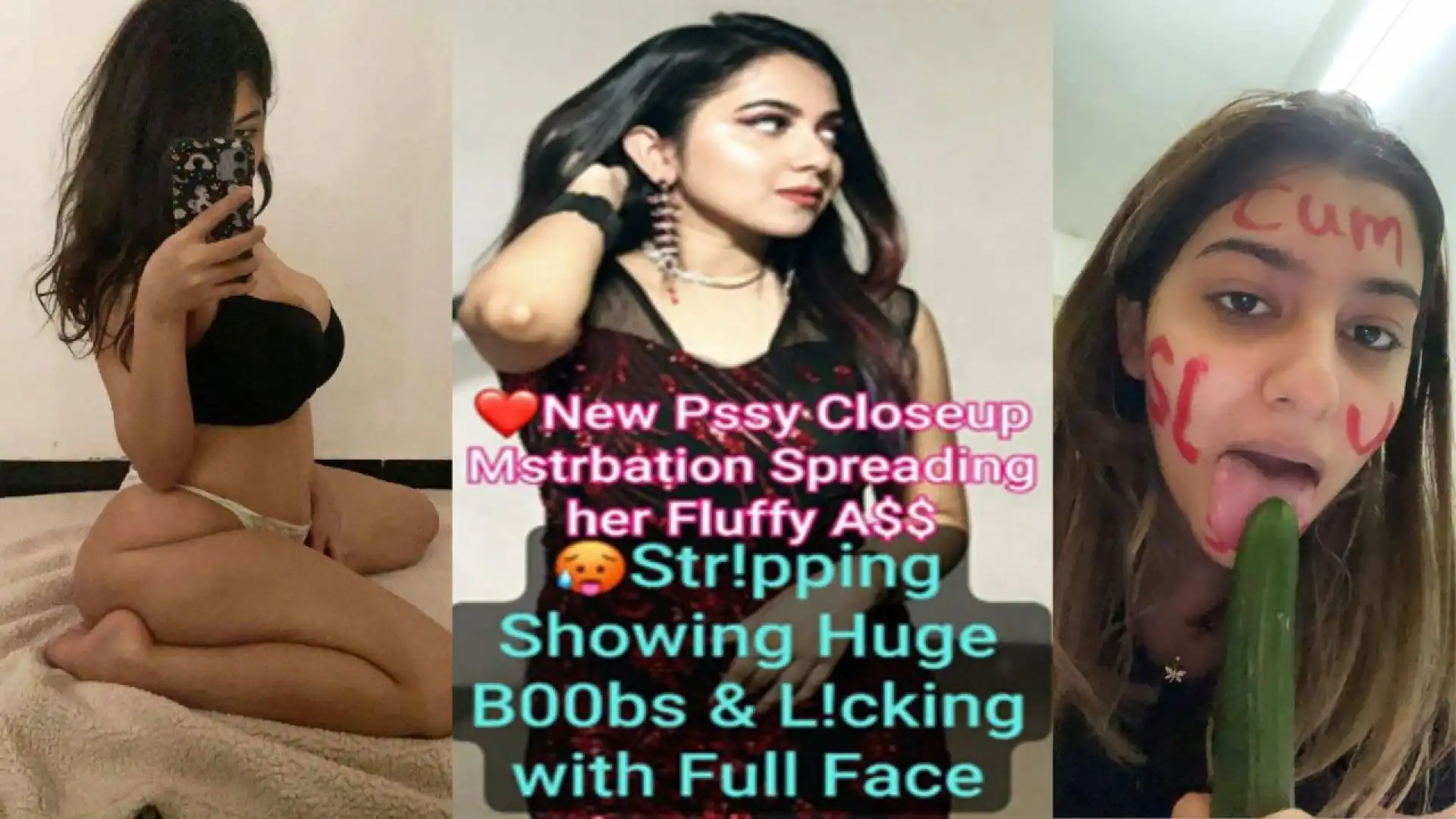 Sambhavna Beautiful Busty Insta Influencer Pussy Closeup Masterbation, Showing Pressing Huge Boobs with Full Face & Spreading her Fluffy ASS 13 VIDEO’S MERGED