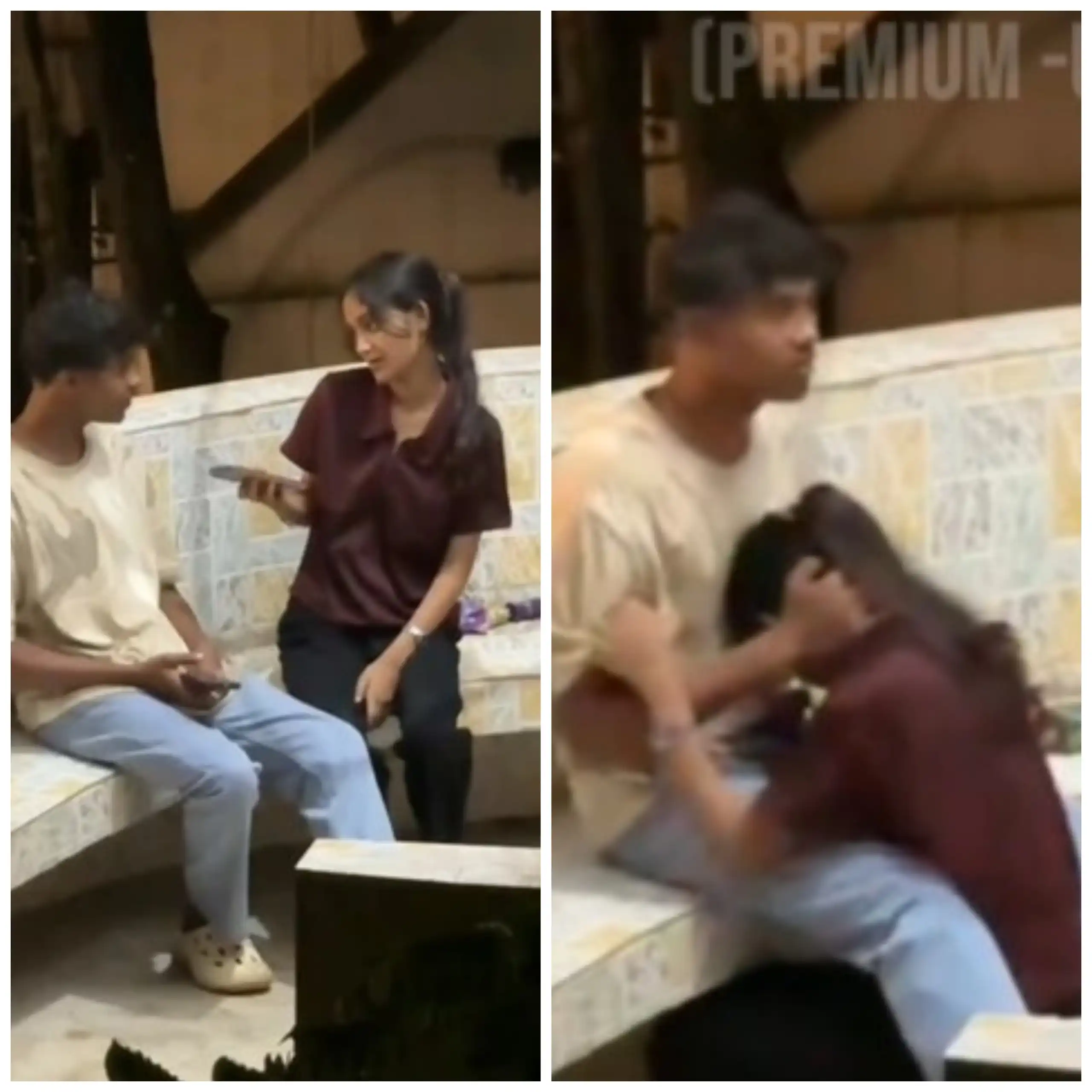 Public Place Chupa Lagwate Hue Nibba Nibbi