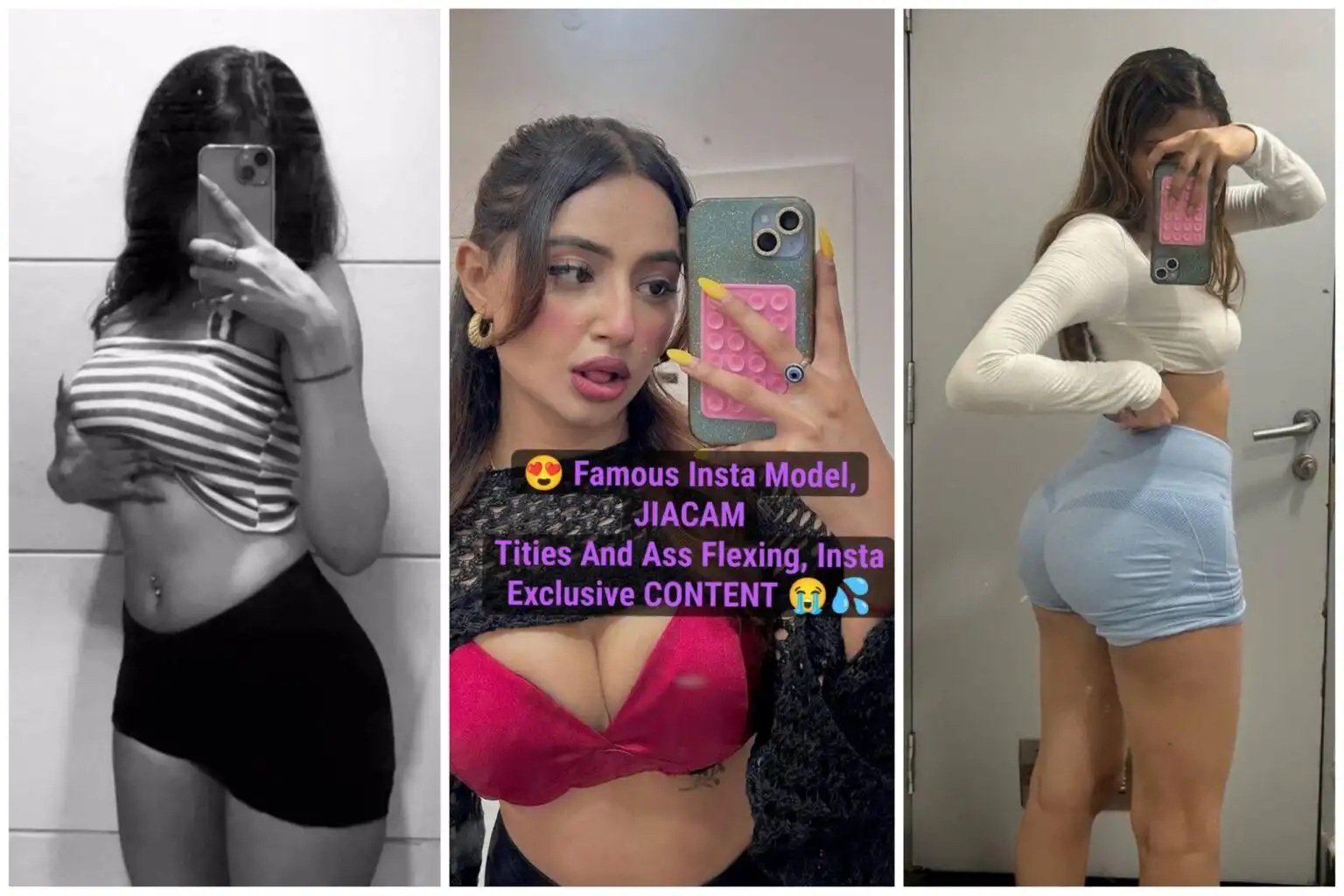 JIACAM FAMOUS INSTA MODEL FLEXING HER TITIES AND ASS SO GOOD