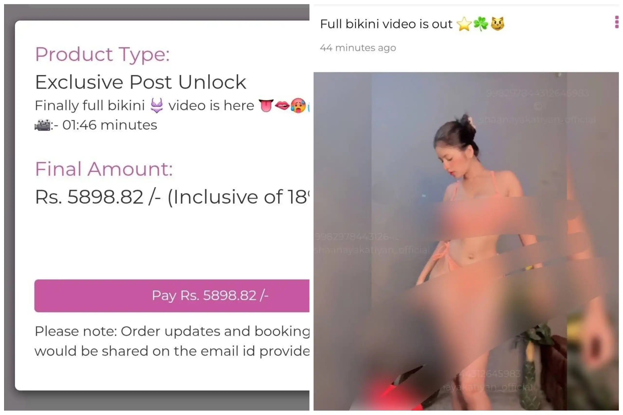 Shanaya Katiyan 6K rs Worth Paid Website Video FIRST TIME IN BIKNI